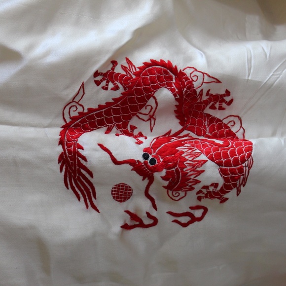 Vintage 100% silk Embroidered Chinese Pajamas - Picture 10 of 16